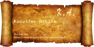 Kesztler Attila névjegykártya