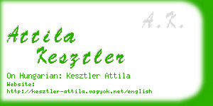 attila kesztler business card